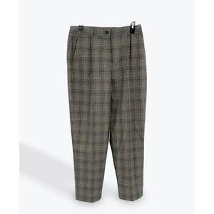 J.G. Hook Plaid Trousers Women's 12P Pleated Career Vintage Academia Pants